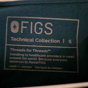 Figs scrub top. Small. Caribbean blue guc